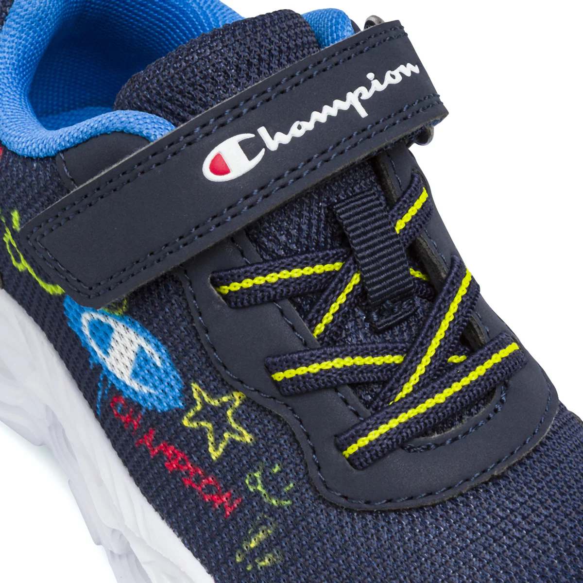 Sneakers blu da Bambino con strappo e luci Champion - Image 5