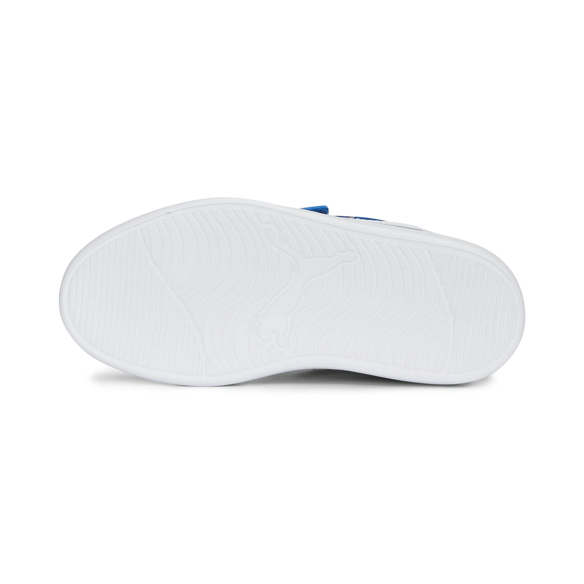 Sneakers blu da bambino con striscia laterale a contrasto Puma Courtflex v2 Mesh V PS - Image 3