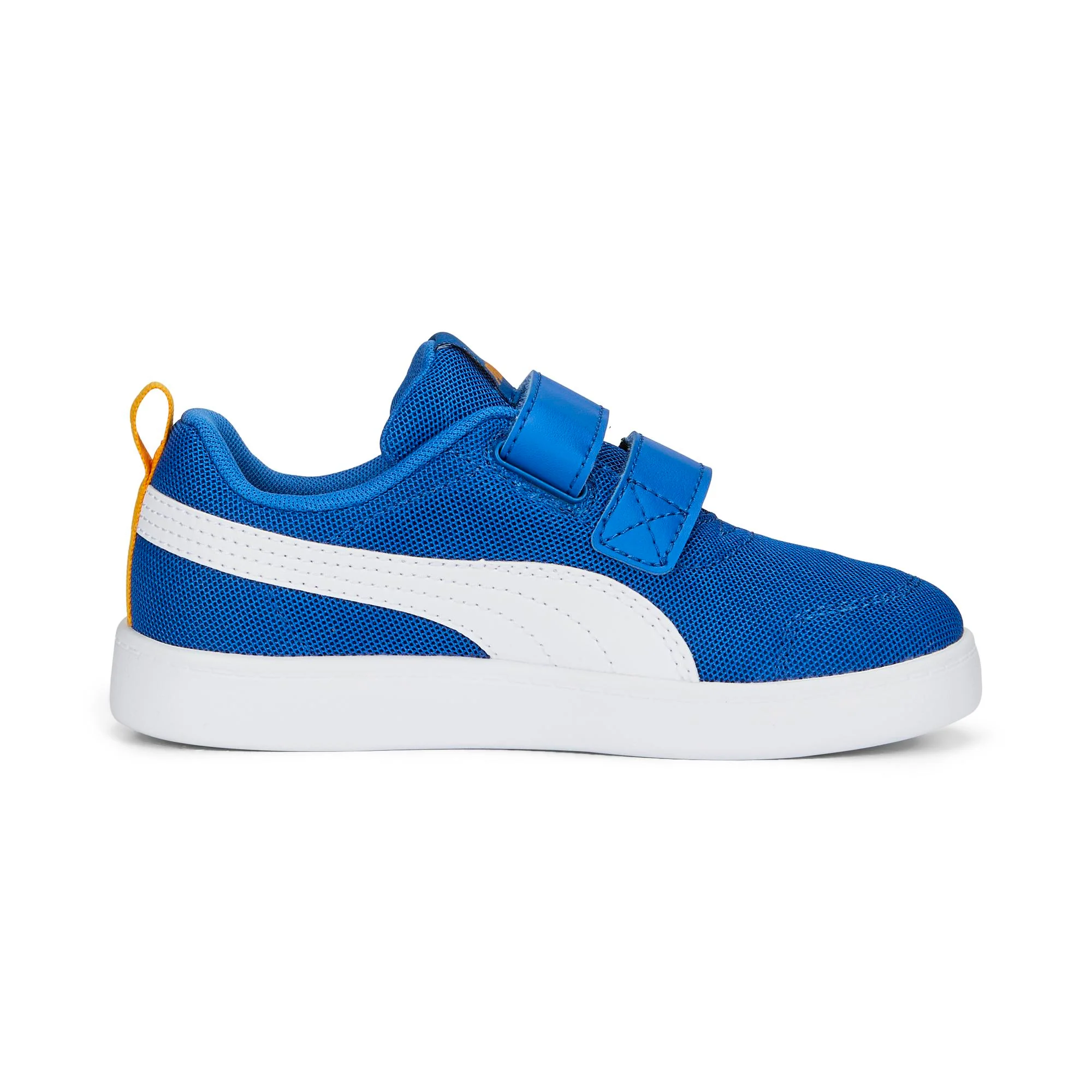 Sneakers blu da bambino con striscia laterale a contrasto Puma Courtflex v2 Mesh V PS - Image 4