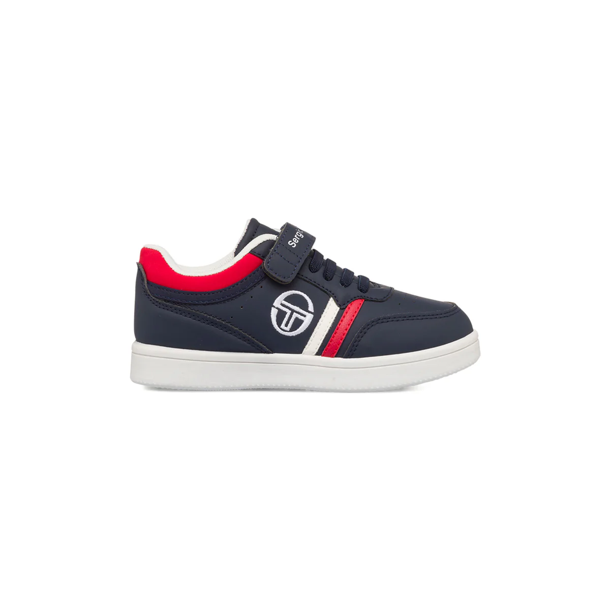 Sneakers blu da bambino con velcro e dettagli bianchi e rossi Sergio Tacchini Coby
