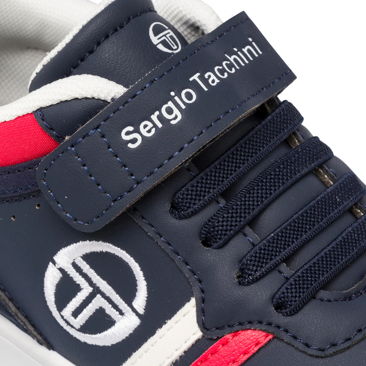 Sneakers blu da bambino con velcro e dettagli bianchi e rossi Sergio Tacchini Coby - Image 6