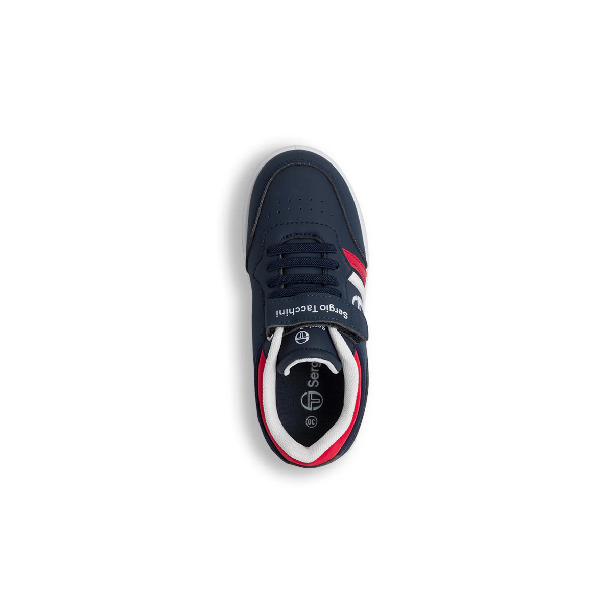 Sneakers blu da bambino con velcro e dettagli bianchi e rossi Sergio Tacchini Coby - Image 7