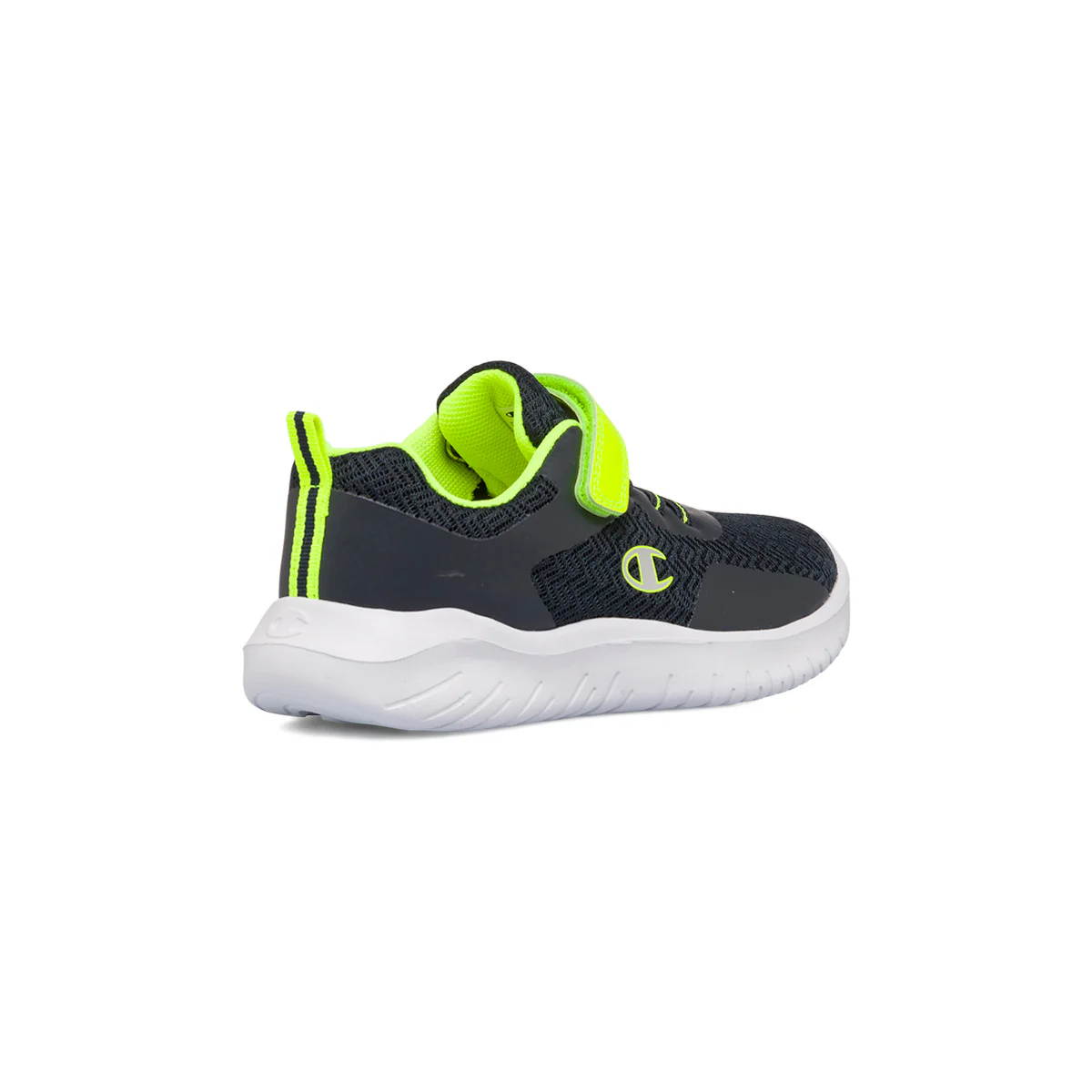 Sneakers blu da bambino con velcro e dettagli giallo fluo Champion Softy Evolve B - Image 3