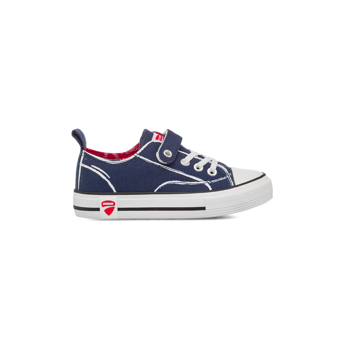Sneakers blu da Bambino Ducati con chiusura a strappo