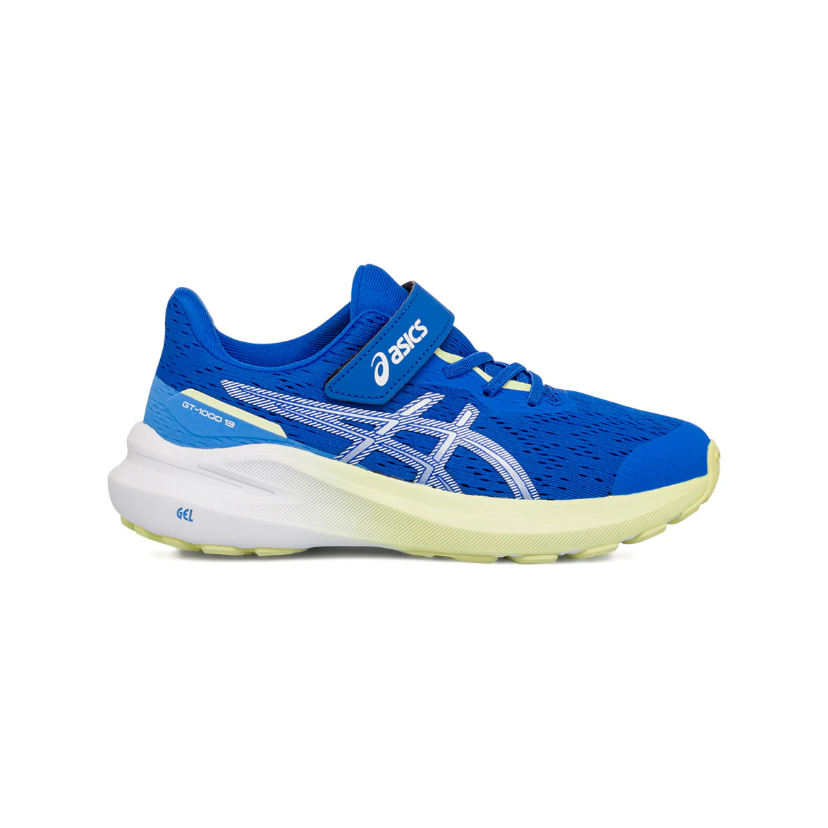 Sneakers blu da Bambino in tessuto mesh con dettagli gialli Asics GT-1000 13