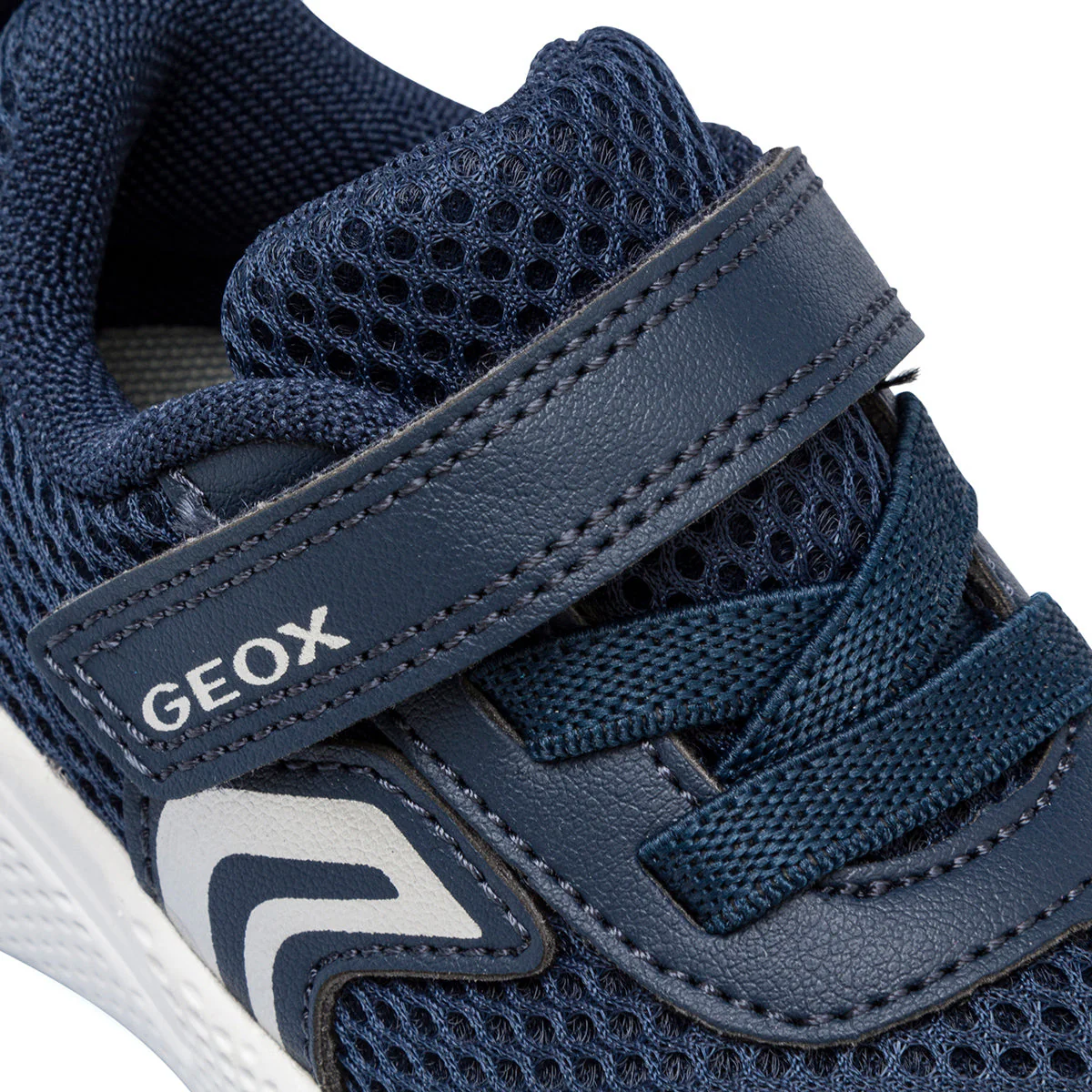Sneakers blu da bambino in tessuto mesh Geox Sprintye - Image 5