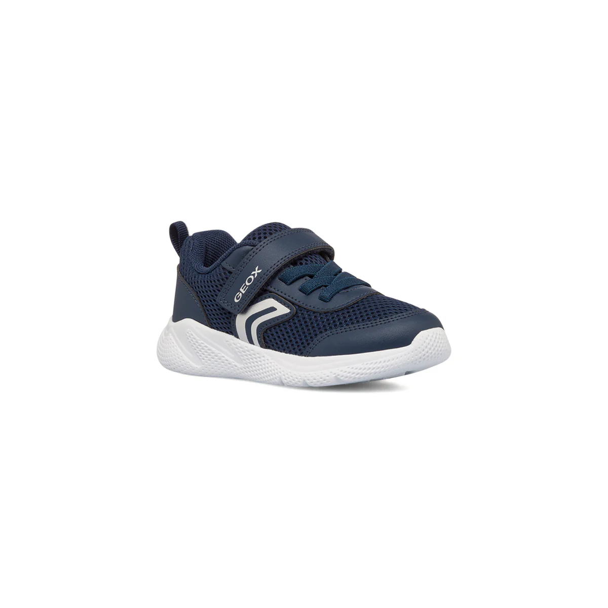 Sneakers blu da bambino in tessuto mesh Geox Sprintye - Image 2
