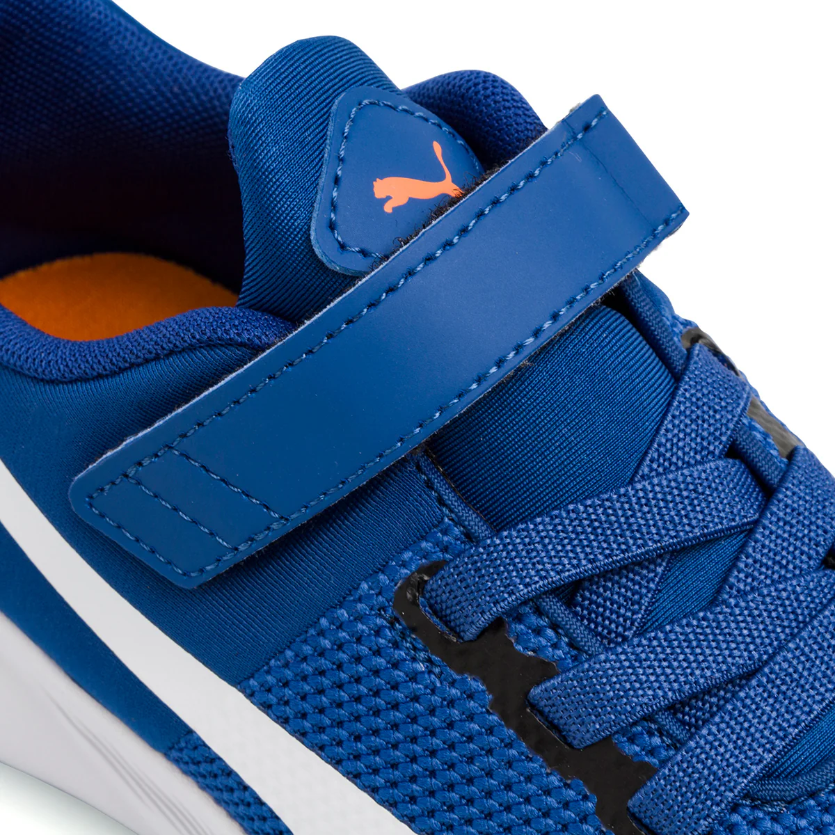 Sneakers blu da bambino in tessuto mesh Puma Flyer Runner V PS - Image 5