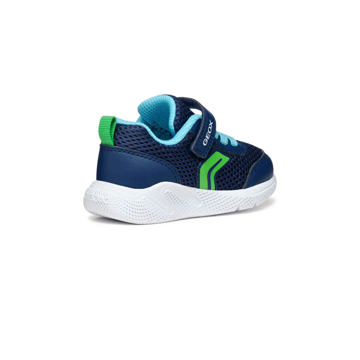 Sneakers blu da Bambino in tessuto traforato e suola traspirante Geox - Image 5