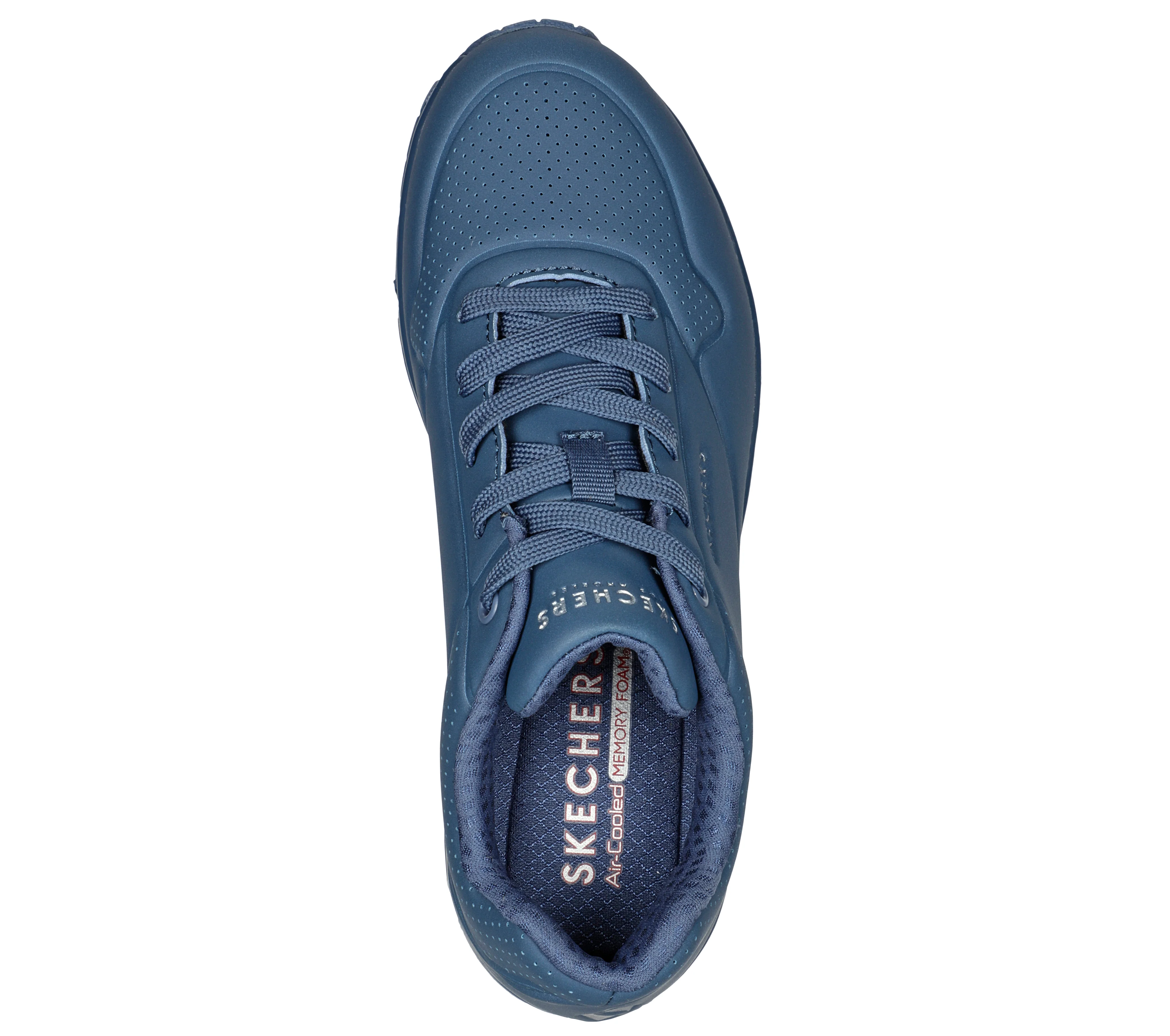 Sneakers blu da donna con suola ad aria Skechers Uno - Image 2
