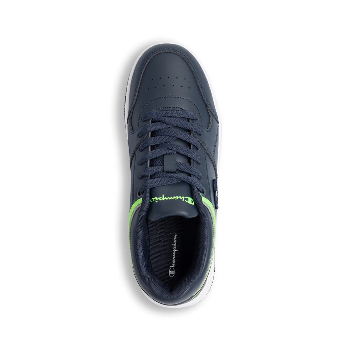 Sneakers blu da ragazzo con dettagli verdi Champion Rebound Low B G - Image 6