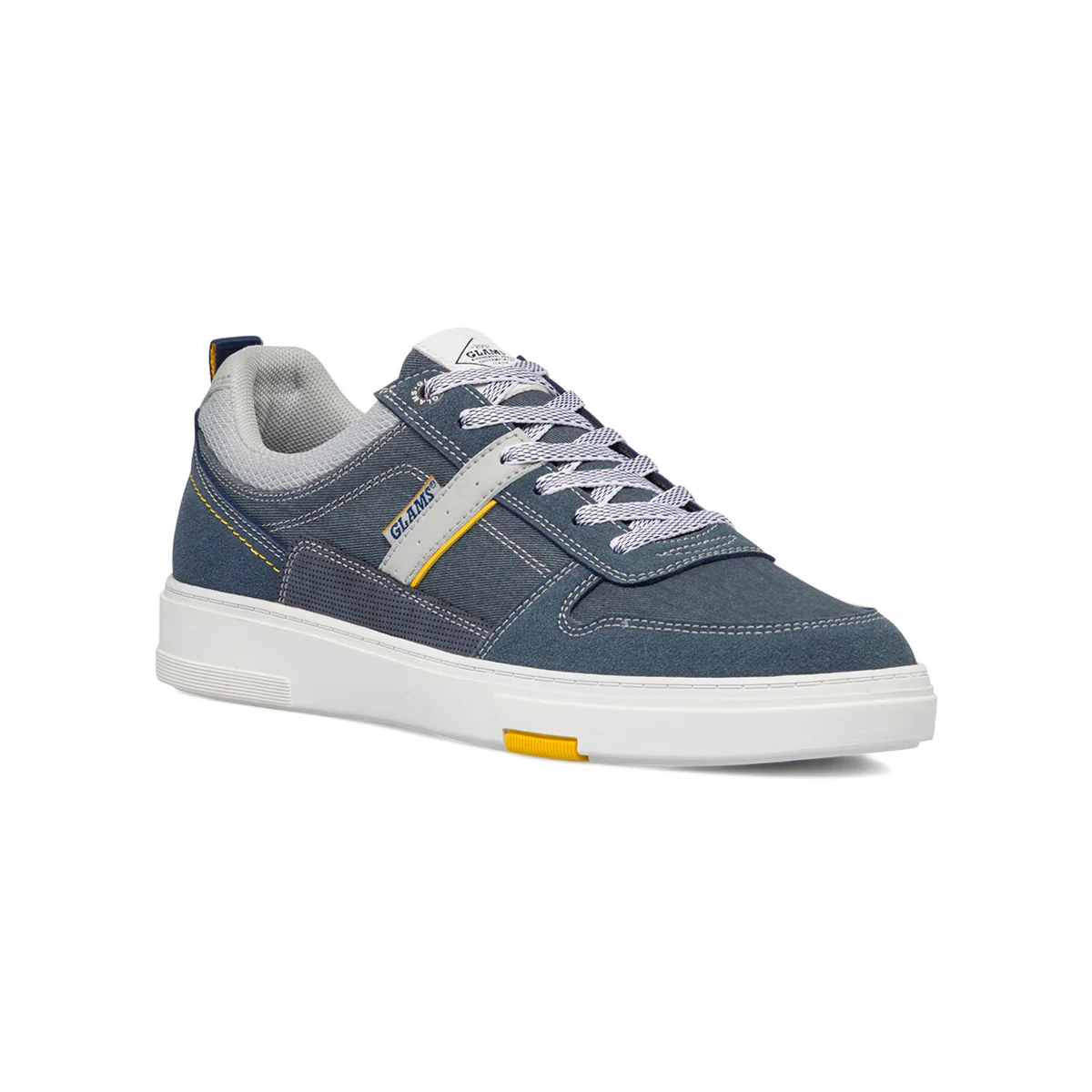 Sneakers blu da uomo con cuciture a vista Glams - Image 5