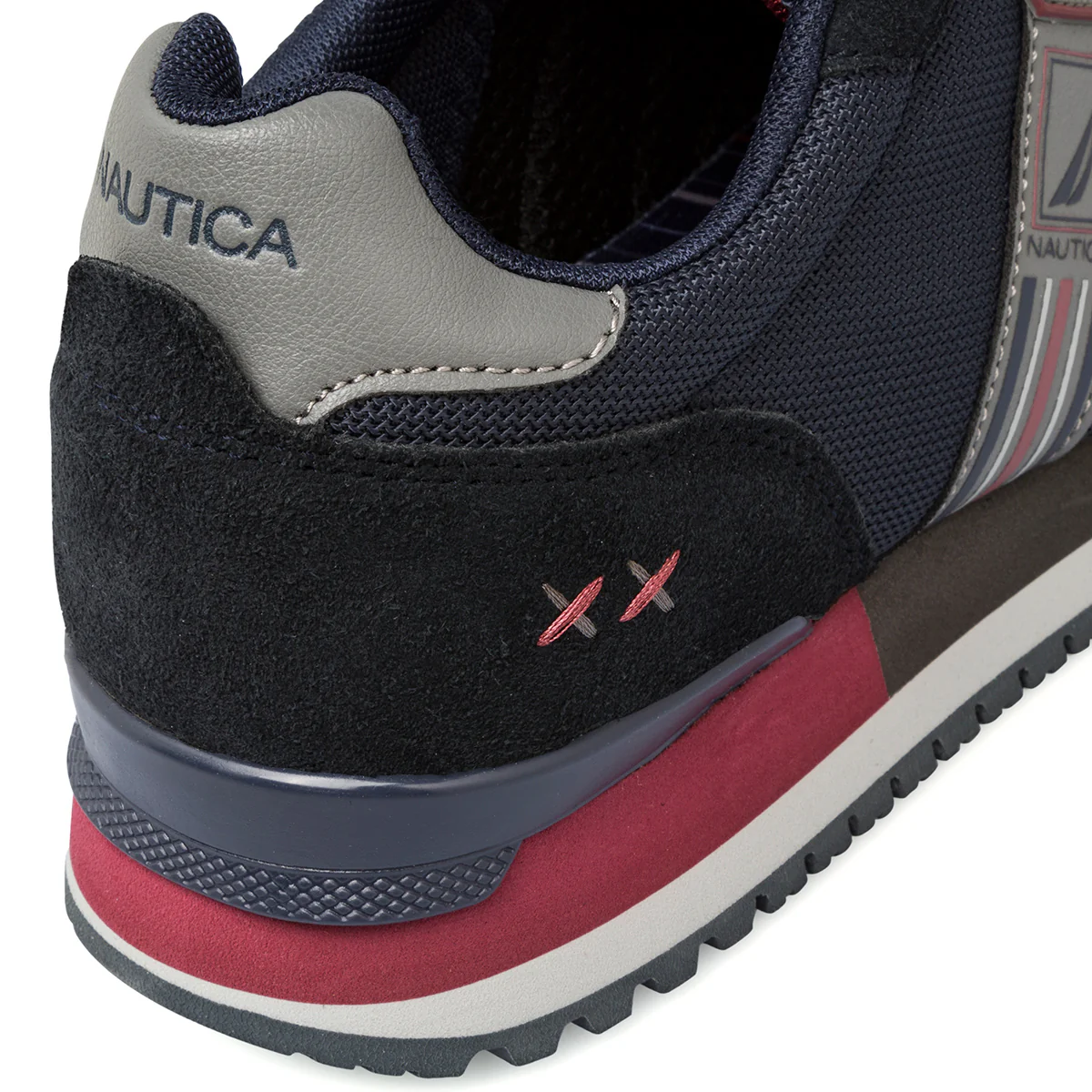 Sneakers blu da uomo con dettagli in grigio, nero e rosso Nautica - Image 7