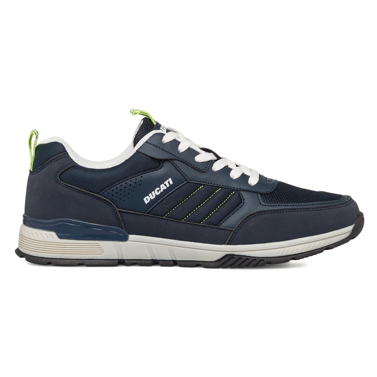 Sneakers blu da uomo con dettagli traforati Ducati