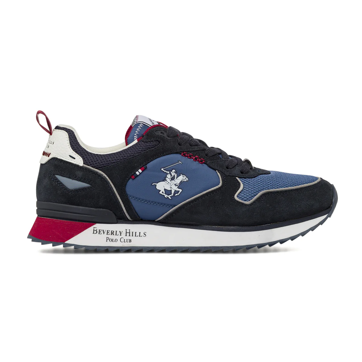 Sneakers blu da Uomo con inserti effetto suede Beverly Hills Polo Club