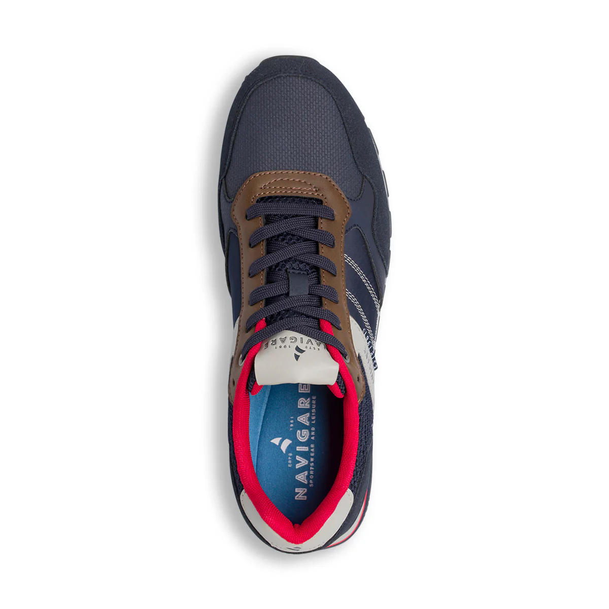 Sneakers blu da Uomo con inserti in contrasto Navigare - Image 5