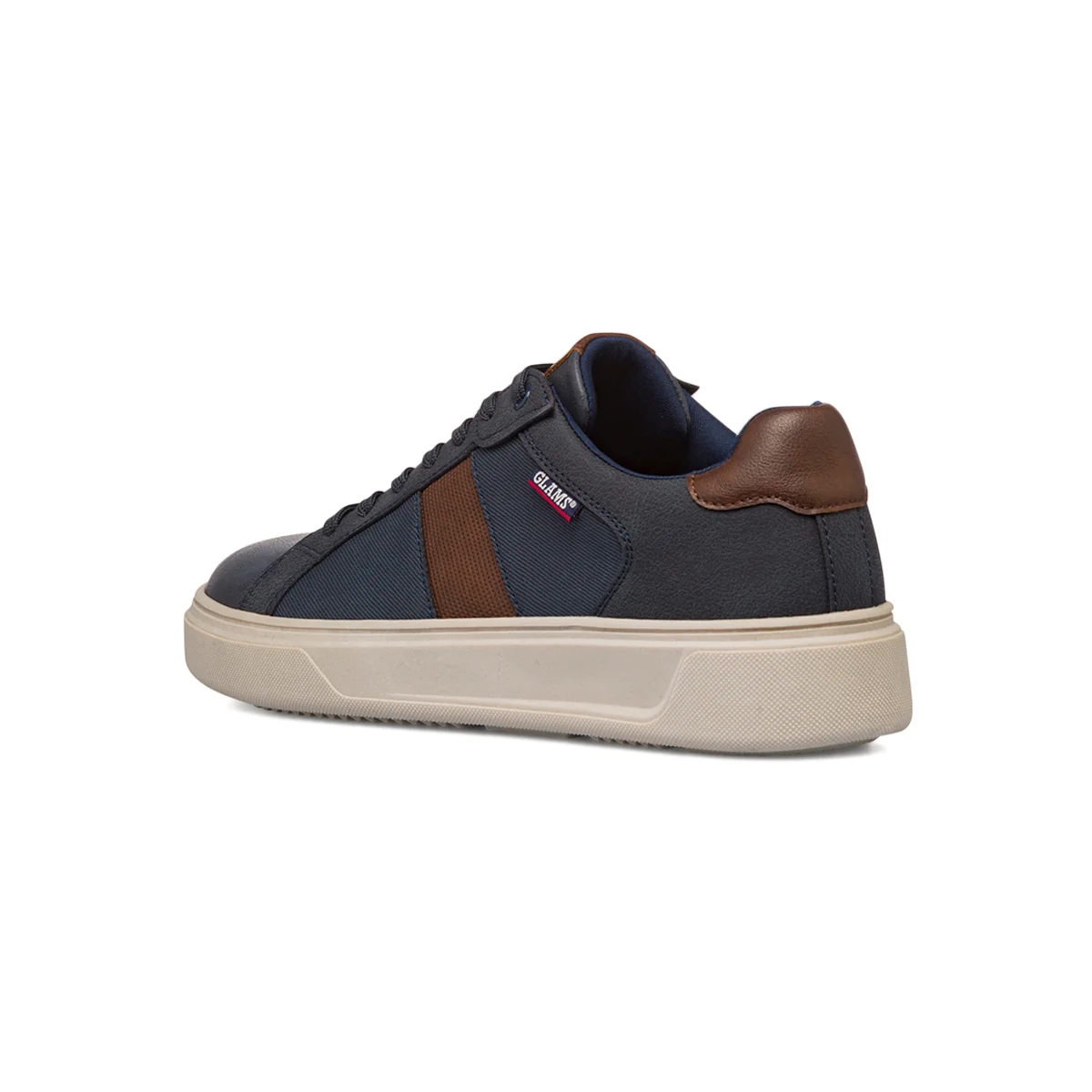 Sneakers blu da uomo con inserti marroni Glams - Image 3
