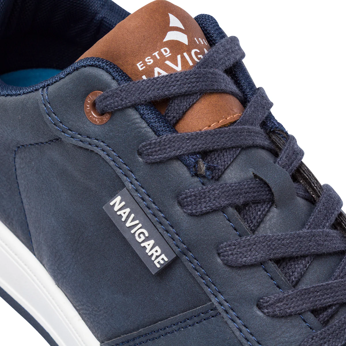 Sneakers blu da Uomo con inserti Marroni Navigare - Image 4