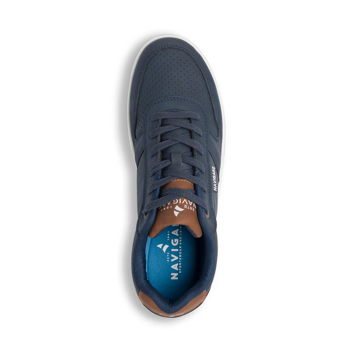 Sneakers blu da Uomo con inserti Marroni Navigare - Image 5