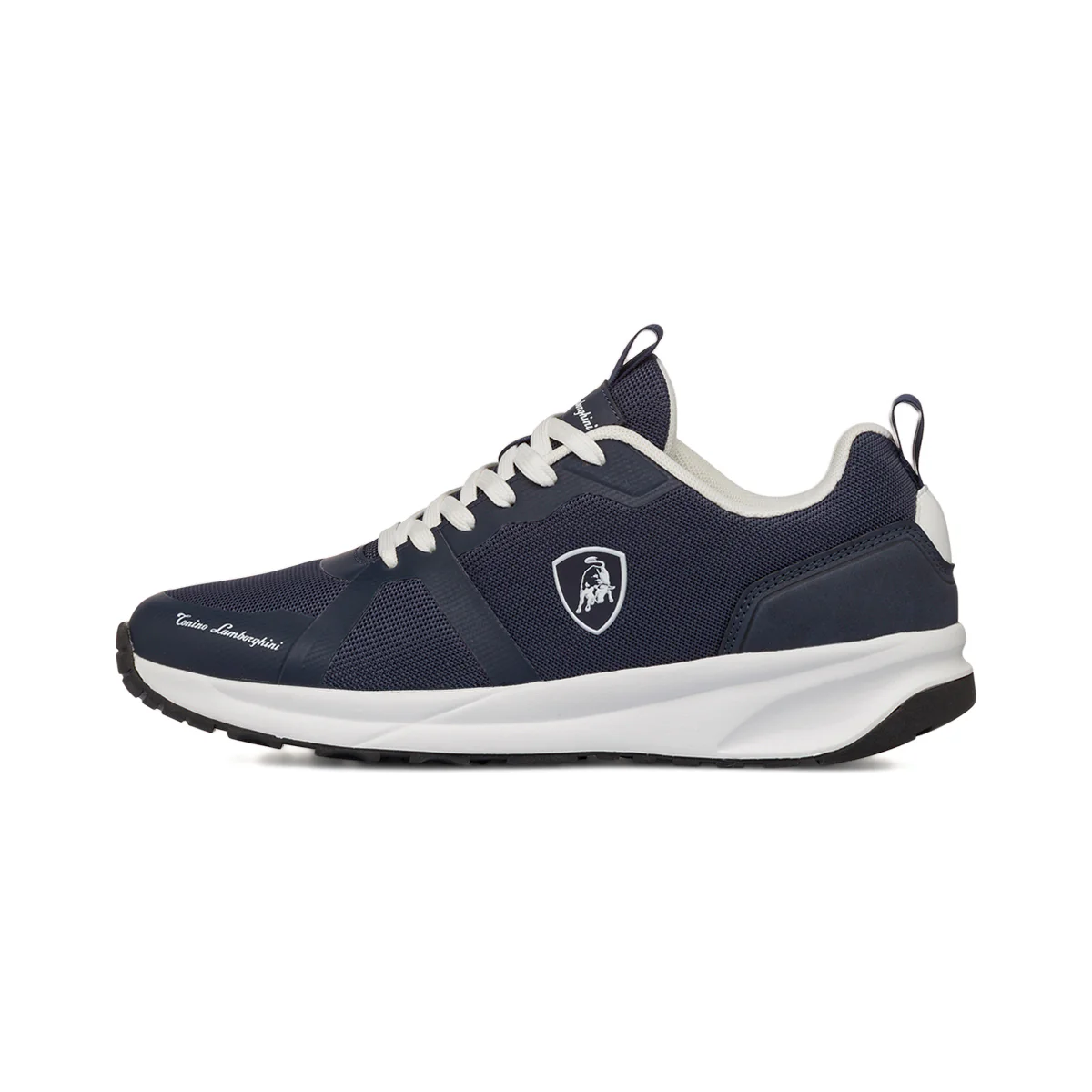 Sneakers blu da Uomo con logo laterale a contrasto bianco Tonino Lamborghini - Image 4