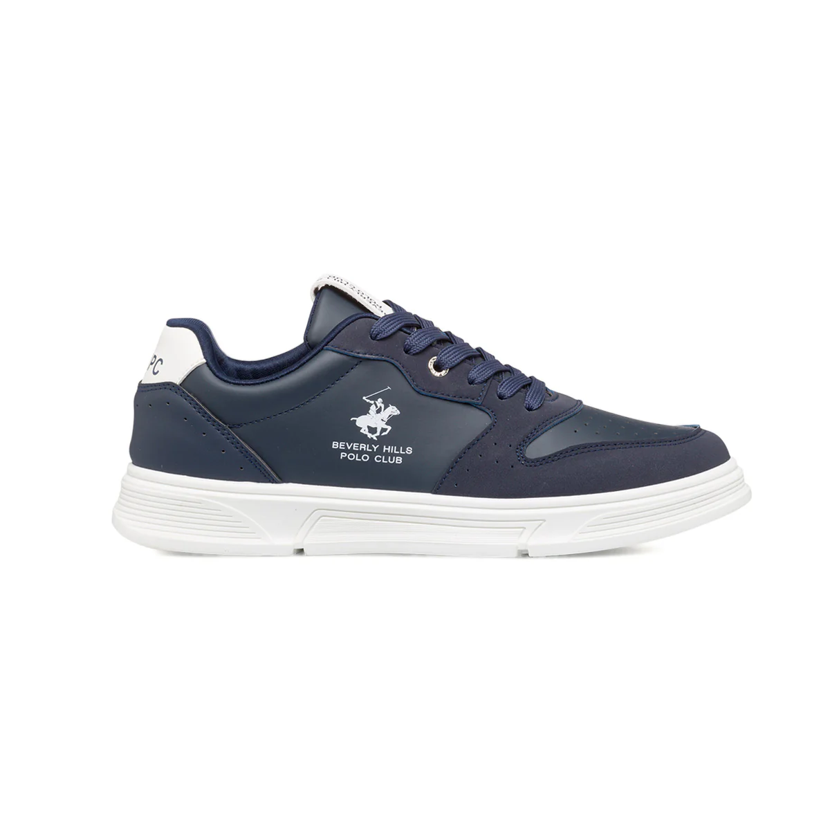 Sneakers blu da uomo con logo laterale Beverly Hills Polo Club
