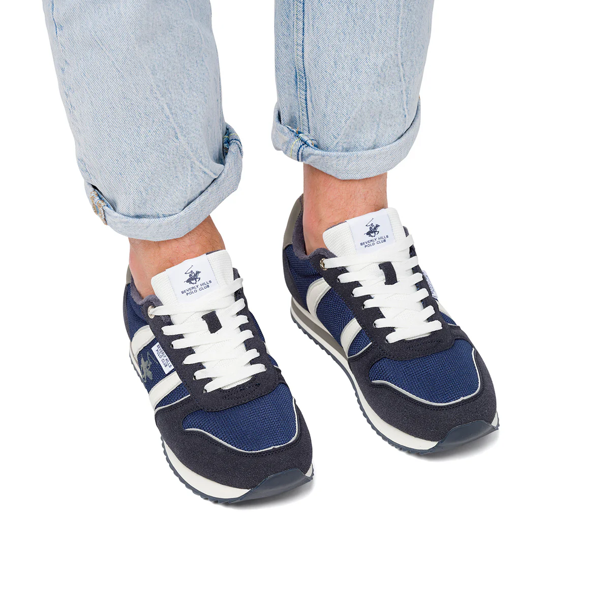 Sneakers blu da uomo con logo laterale Beverly Hills Polo Club - Image 3