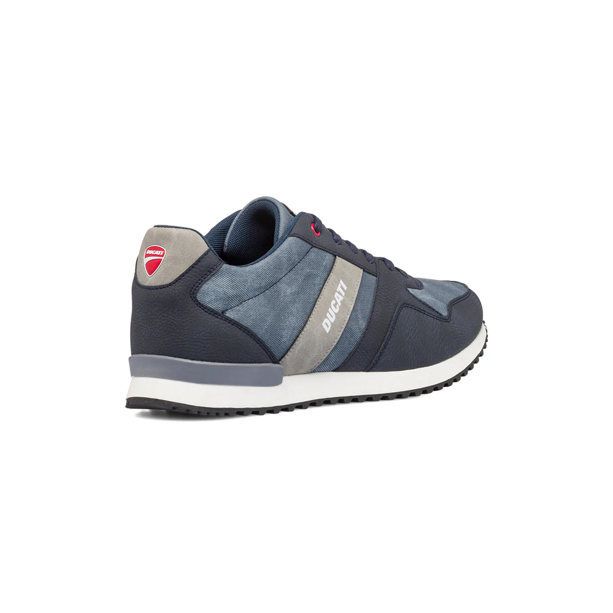 Sneakers blu jeans da uomo con logo laterale Ducati - Image 3