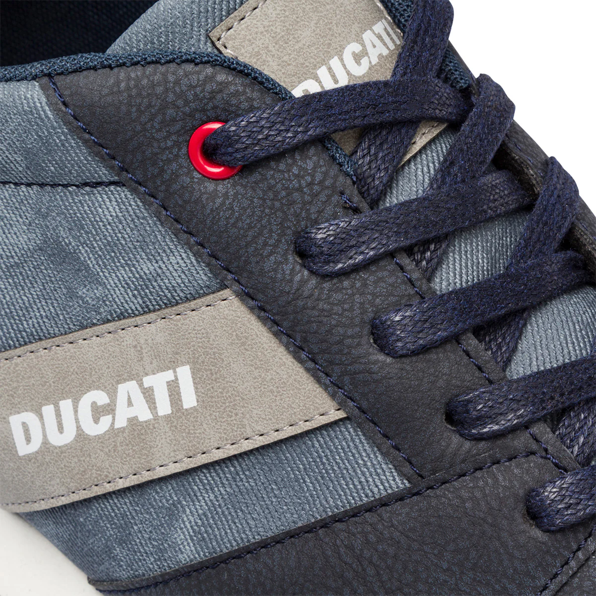 Sneakers blu jeans da uomo con logo laterale Ducati - Image 6