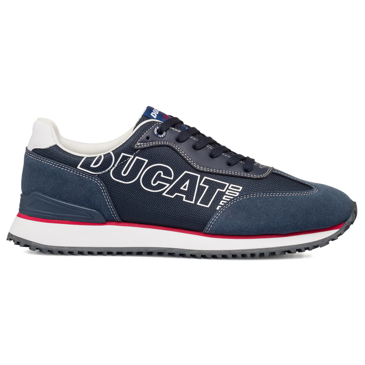 Sneakers blu da uomo con logo laterale Ducati