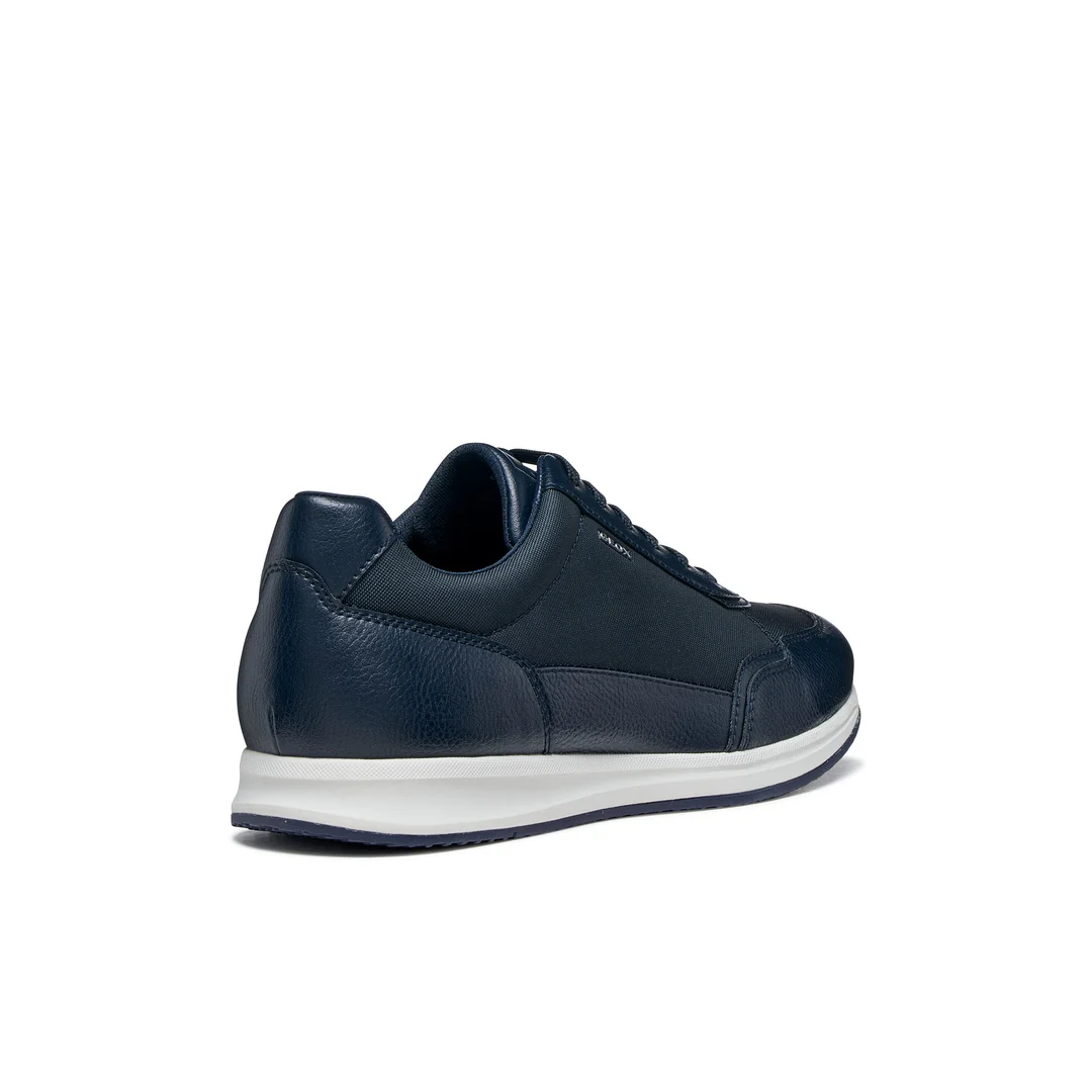 Sneakers blu da Uomo con suola traspirante e fondo a contrasto Geox - Image 2