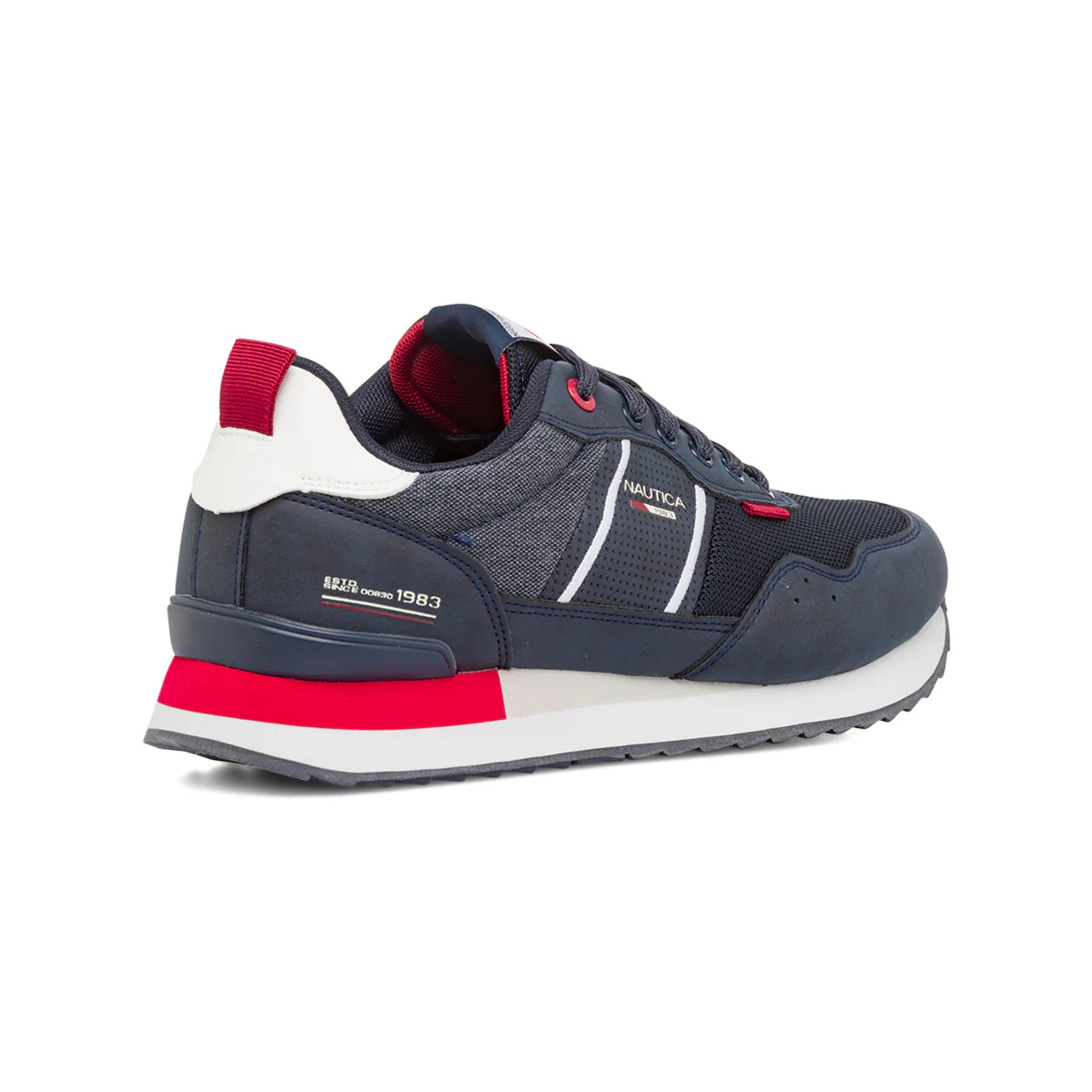 Sneakers blu da uomo effetto jeans con logo Kuga Nautica - Image 3