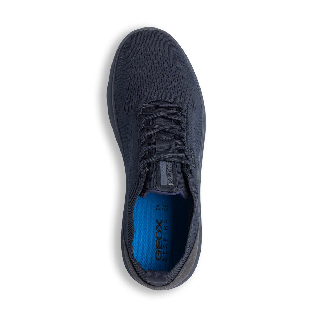 Sneakers blu da uomo in knit Geox Spherica - Image 6