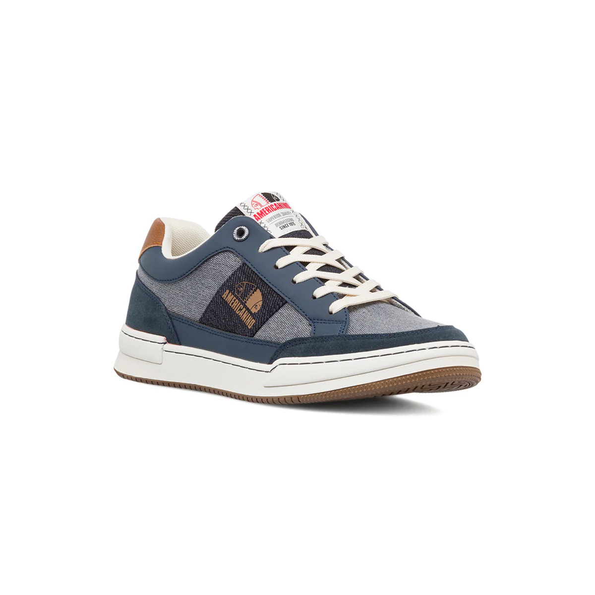 Sneakers blu da uomo in tessuto Americanino - Image 2
