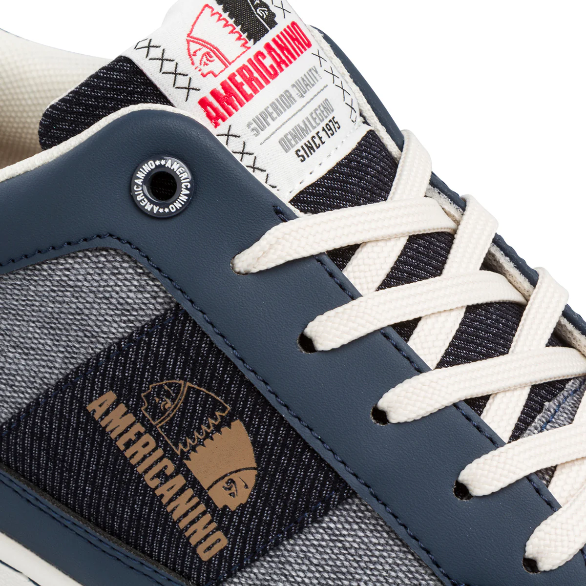 Sneakers blu da uomo in tessuto Americanino - Image 5