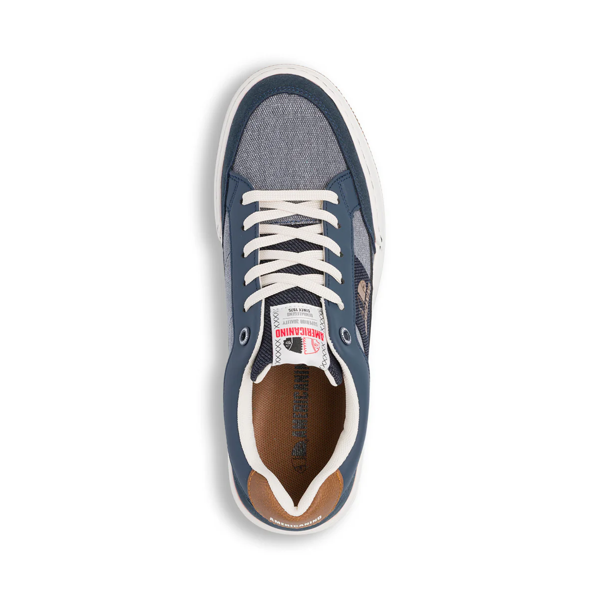 Sneakers blu da uomo in tessuto Americanino - Image 6