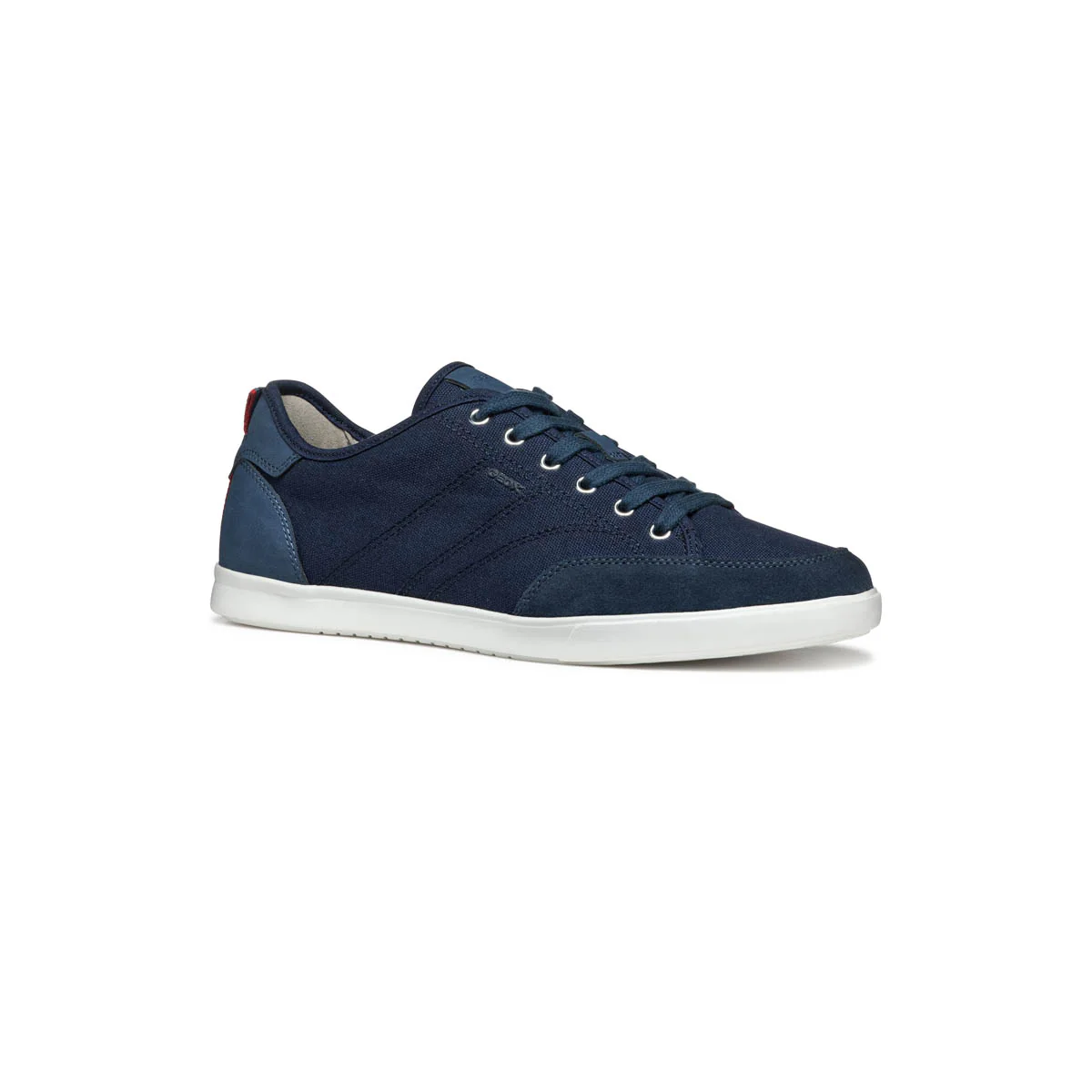 Sneakers blu da Uomo in tessuto con inserto in contrasto e suola traspirante Geox - Image 2