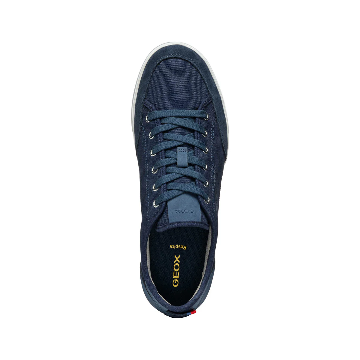 Sneakers blu da Uomo in tessuto con inserto in contrasto e suola traspirante Geox - Image 5
