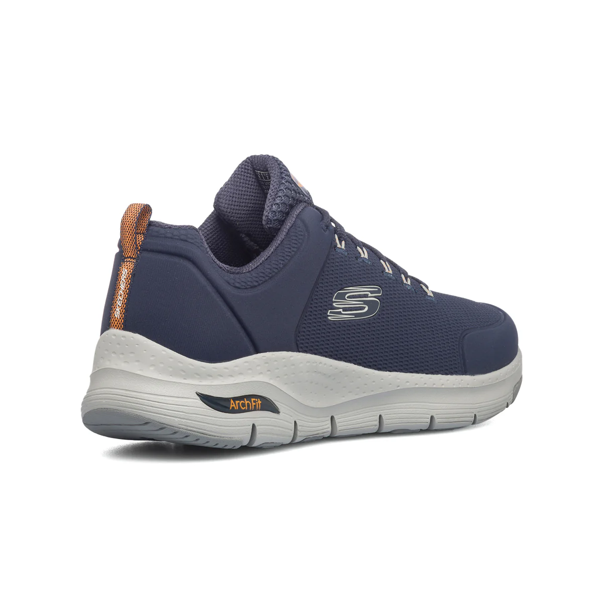 Sneakers blu da uomo in tessuto mesh con soletta Air-Cooled Skechers Arch-Fit - Image 3