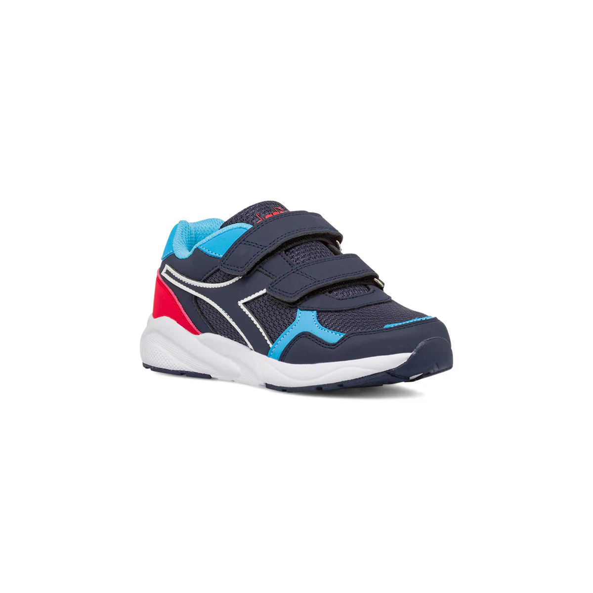 Sneakers blu e azzurre da Bambino con logo e chiusura a strappo Diadora - Image 2