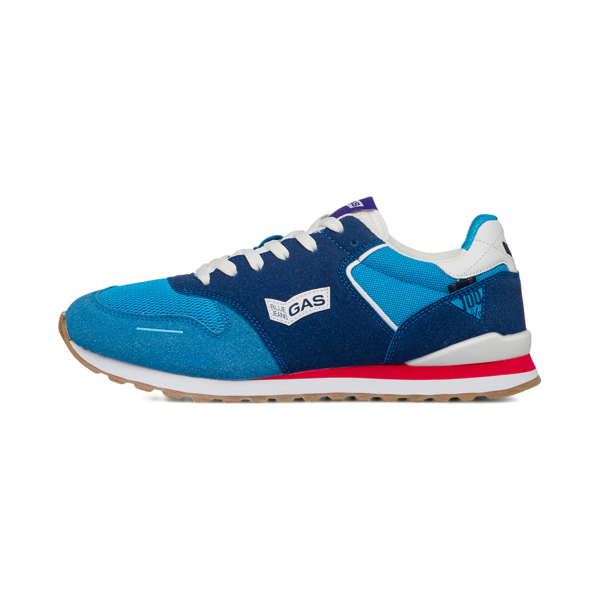 Sneakers casual blu e azzurre da Uomo con logo laterale Gas