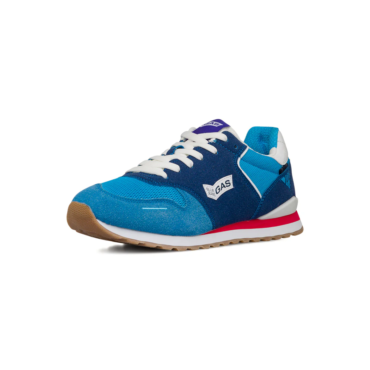 Sneakers casual blu e azzurre da Uomo con logo laterale Gas - Image 2