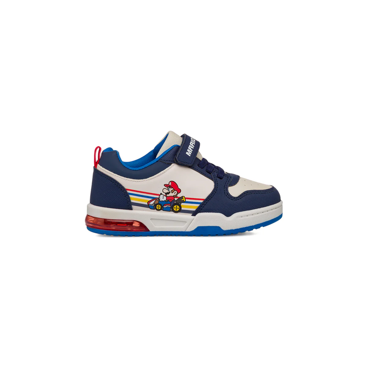 Sneakers blu e bianche da Bambino con luci nella suola Super Mario - Image 2