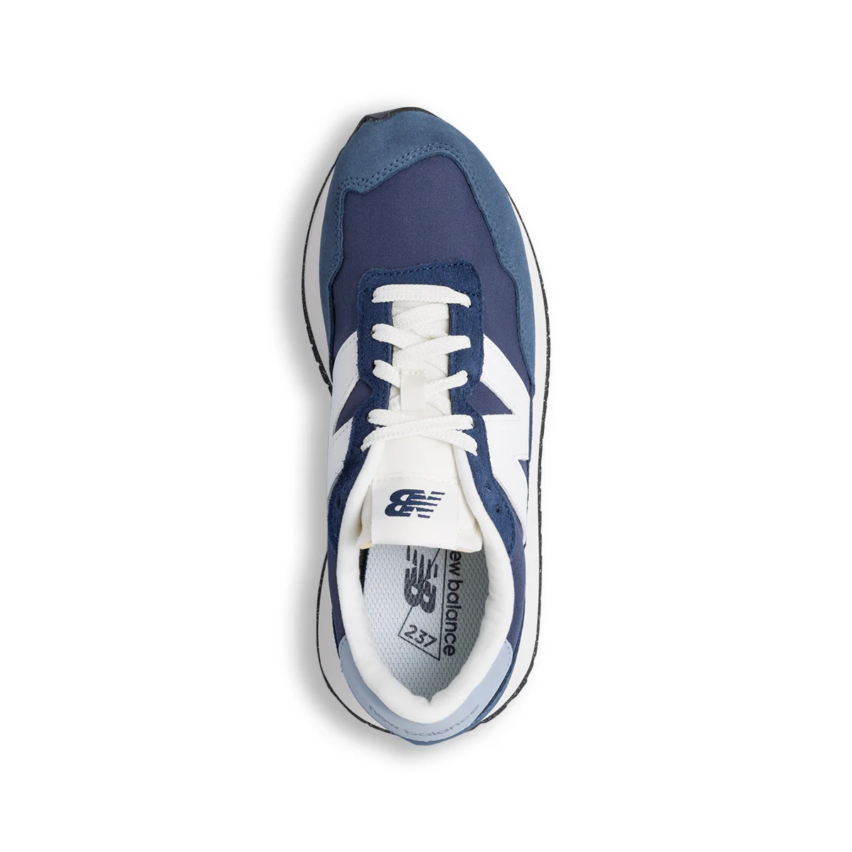 Sneakers blu e bianche da donna con logo laterale New Balance 237 - Image 7