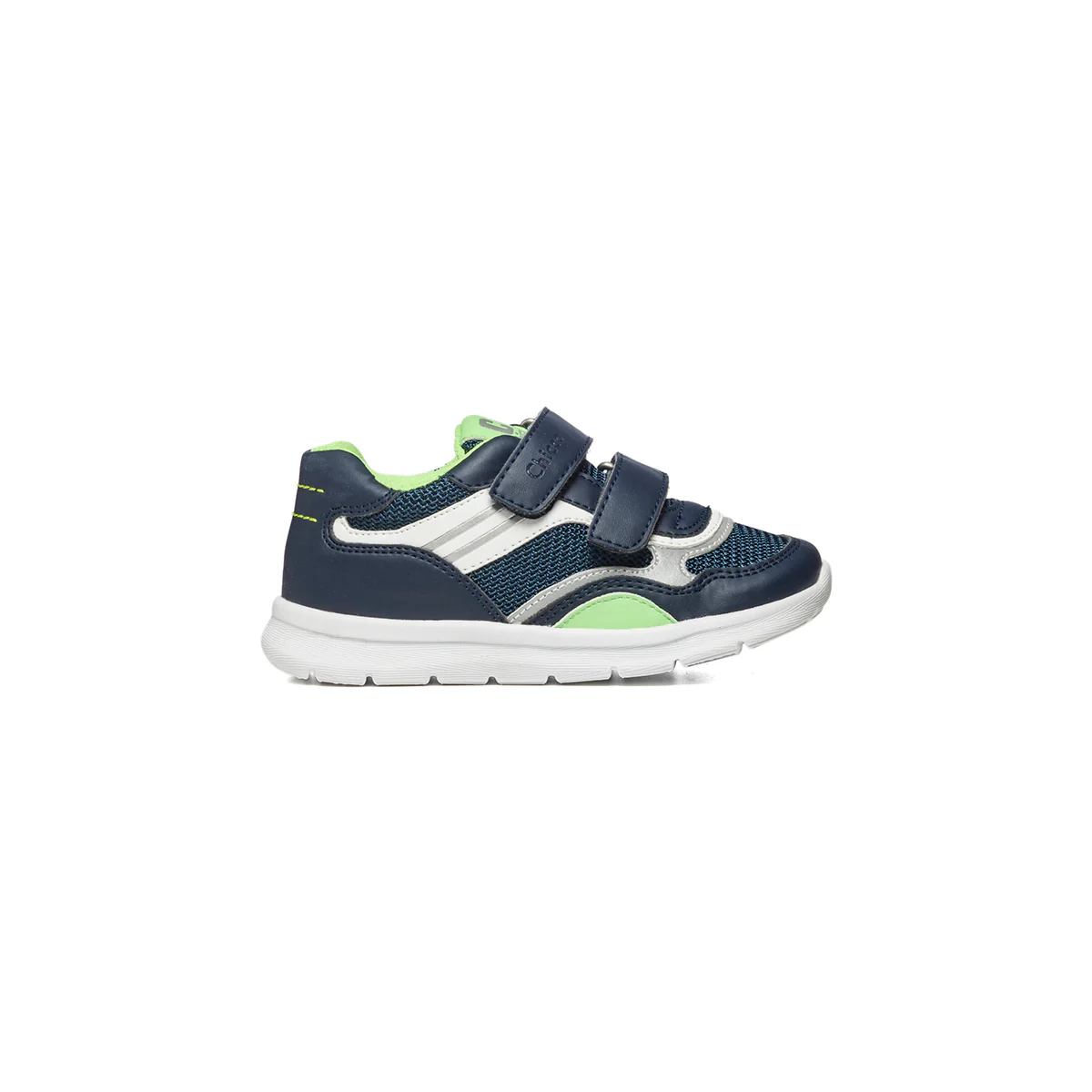 Sneakers blu e bianche primi passi con chiusure in velcro Chicco