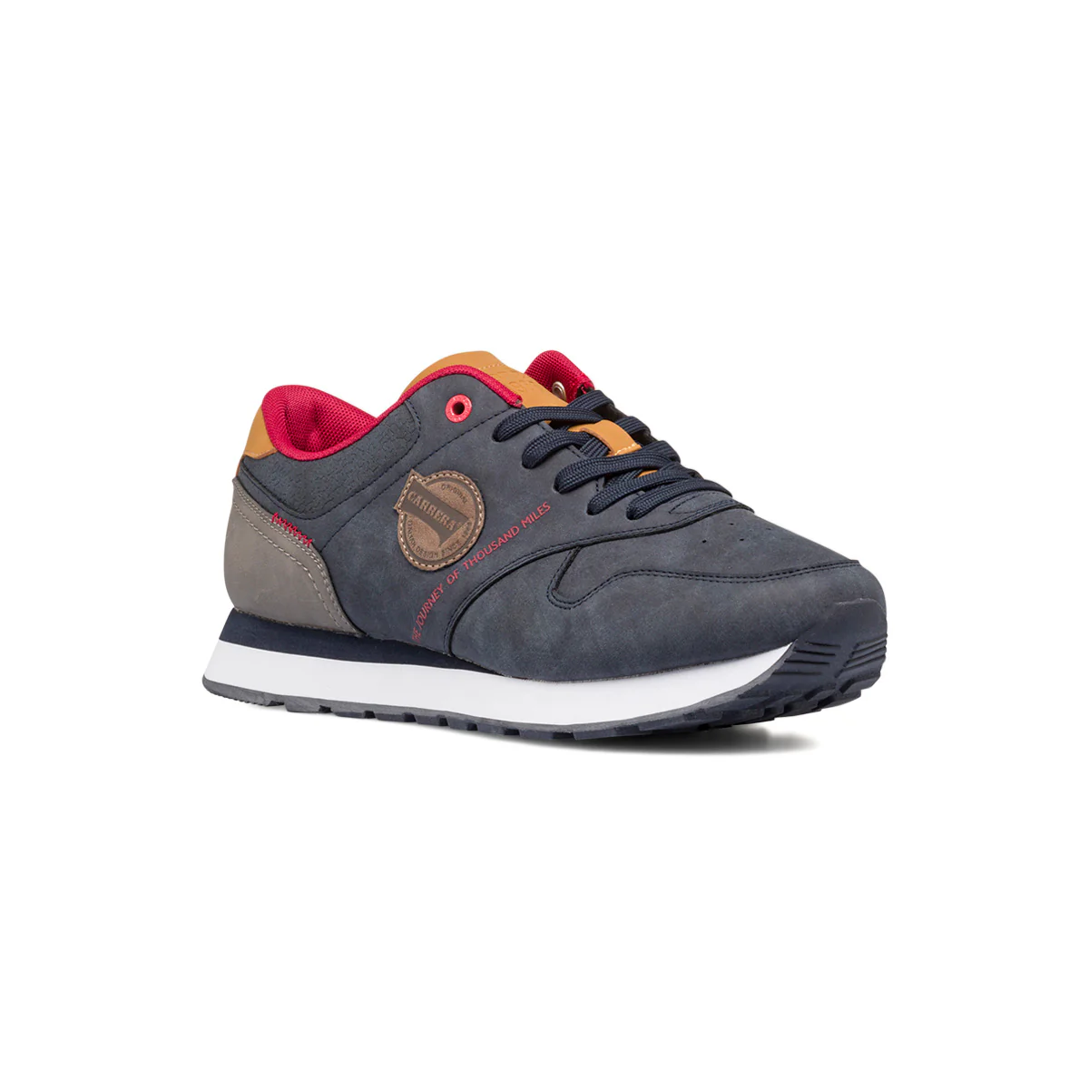 Sneakers blu e grigie da uomo con dettagli rossi Carrera - Image 2