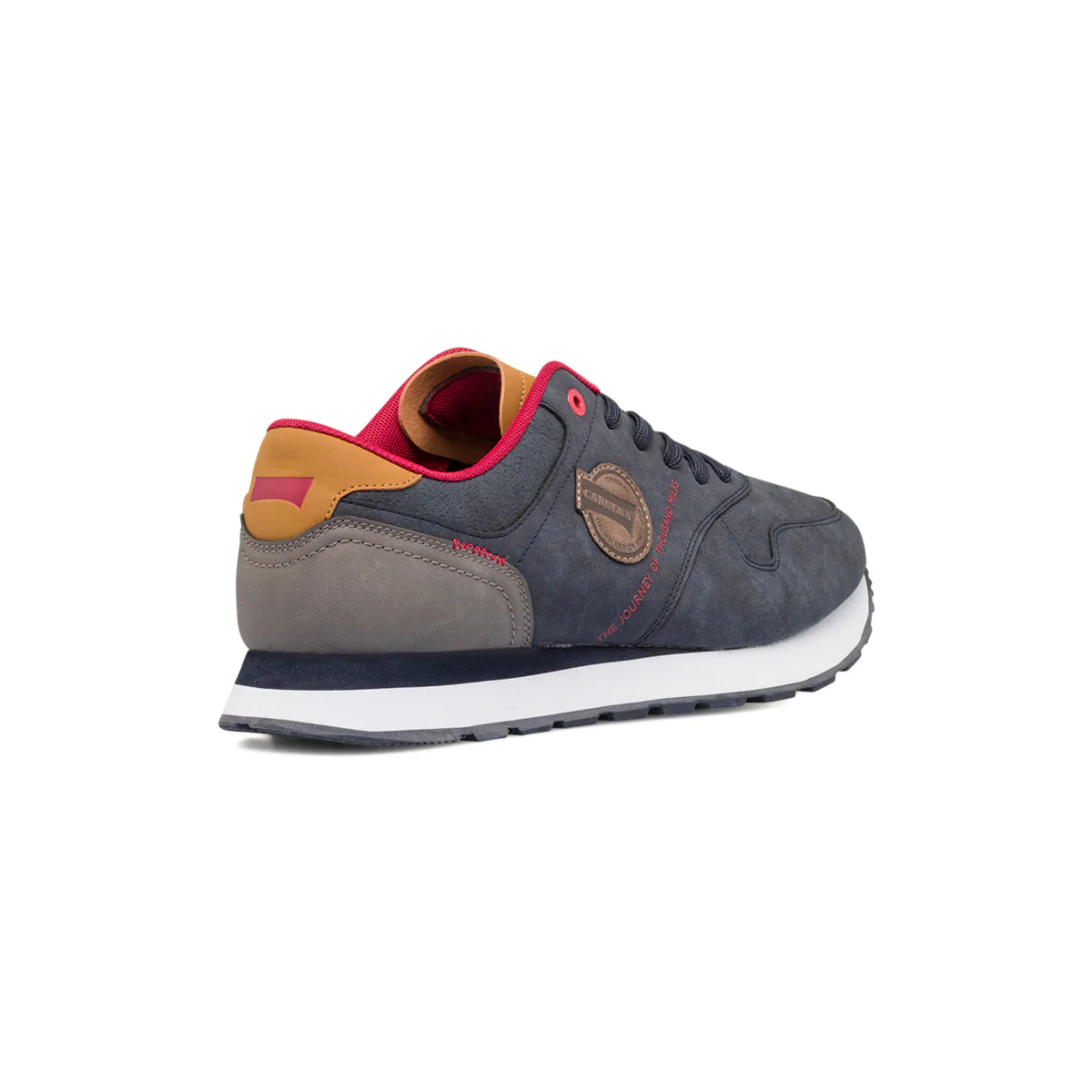 Sneakers blu e grigie da uomo con dettagli rossi Carrera - Image 3