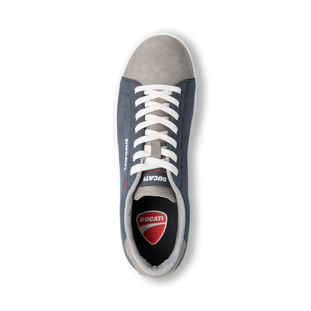 Sneakers blu e grigie da uomo con logo a contrasto Ducati - Image 4