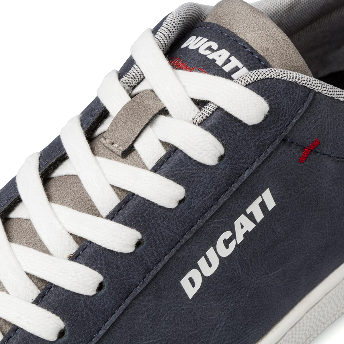Sneakers blu e grigie da uomo con logo a contrasto Ducati - Image 5