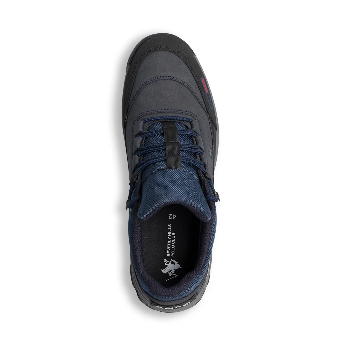 Sneakers blu e grigie da uomo con logo laterale Beverly Hills Polo Club - Image 7