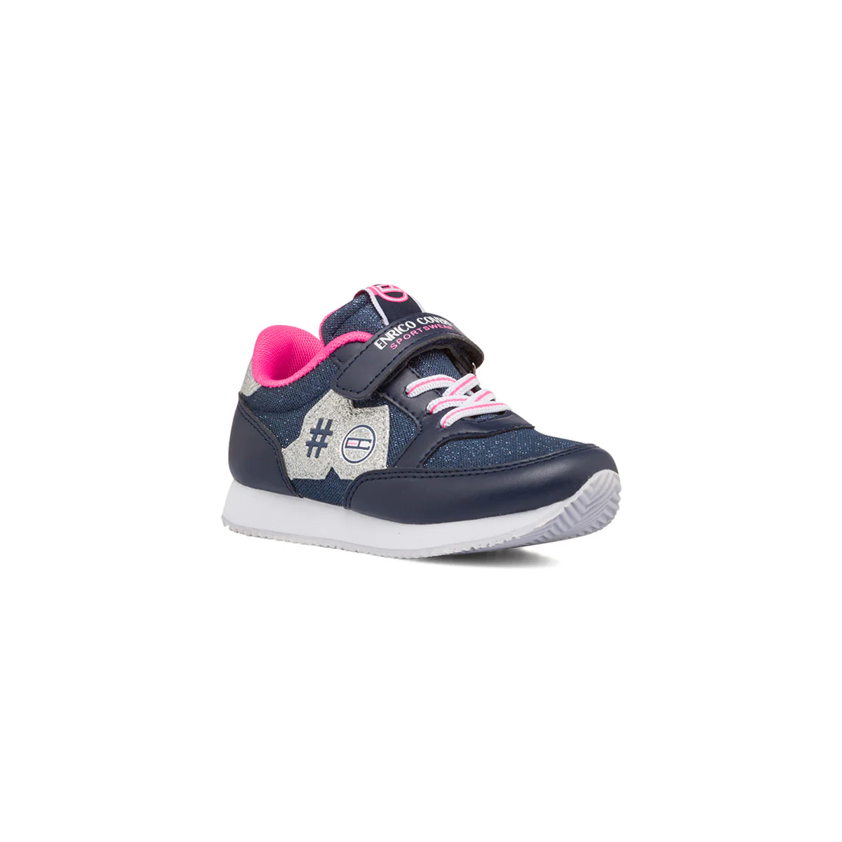 Sneakers blu e grigie glitterate da bambina Enrico Coveri - Image 2
